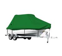 RIYIFER Trailerable Boat Centers, Waterproof Center Console Boat Cover 600D Heavy Duty Marine Grade Polyester Canvas for V-Hull Tri-Hull,Green,20~22FT:710 * 420cm