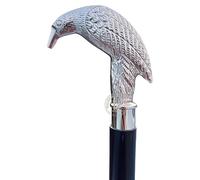 Edgar Allen Poe's Mystic Raven Gothic Walking Stick Swagger Cane, 37 Inch, Hardwood, Black