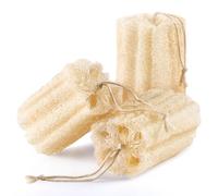 RIYNIBIY 3PCS Egyptian Natural Loofah Exfoliating Body Scrubber, Natural Real Egyptian Loofah Sponge Bath & Shower Scrub exfoliating loofah for Women and Men, Luffa Sponges for Face, Back & Body