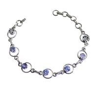 Riyo charming Blue Topaz 925 Sterling Silver Blue Bracelet suppiler L-7.5 gift