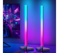 riyo Smart LED Light Bars, 36W RGBIC Gaming Lights for PC, 45cm | LED Light Bars with Screen Color Sync & Music Rhythm, Anti-Topple Fan-Shaped Base, Dimmable Desk Lamp with Hub for Room Decor