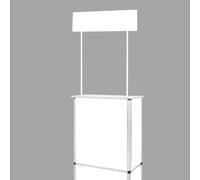 RIYUE_SHENGHENG Mobile Portable Promotion Counter Table，supermarket Tasting Table Booth Kiosk Trade Show Display Banner Stand，reception Event Desk Podium Table， for Booth/advertising/exhibition