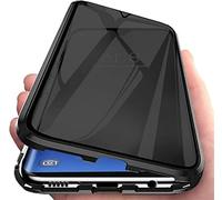 Riyueyi Anti peep Privacy Phone Case for Samsung Galaxy S22/S22 Plus/S22 Ultra Magnetic Case with Built in Privacy Screen Protector Anti Spy Tempered Glass Slim Metal Aluminum Cover,Black,for S22