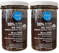 Rizes Gr elicatessen 100% Natural Red Fruits Spread - Strawberry, Raspberry & Cherry - No Added Sugar, No Pectin, No Preservatives - Vegan & Handmade Gr ruit Preserve 300g (Pack of 2)