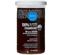 Rizes Greek Delicatessen 100% Strawberry Fruit Spread - 2 x 300g Pack (600g) | Natural Greek Strawberry Spread | No Added Sugar, No Pectin | Vegan, Gluten Free, Artisan Breakfast & Dessert Topping