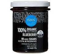 Rizes Greek Organic 100% Blueberry Fruit Spread 230g | Pack of 2 x 230g | No Added Sugar, No Preservatives | Natural Greek Blueberry Jam for Breakfast, Baking & Gourmet Cooking