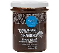 Rizes Organic 100% Fruit Spread Strawberry - Pack of 2 x 230 g (Total 460 g) | No Added Sugar, Pectin or Preservatives | Authentic Greek Handmade Jam Alternative