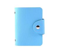 RIZGHWOY 1 PC Card of PU Case Cards with Leather Bags for 24, Bright Beautiful Color, Soft Plastic Slot, Suitable for Men and Women, Blue (Blue)