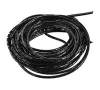 RIZGHWOY 10m Spiral Wire Organizer, Flexible Black Cable Binding for Tidy Management in Home Office or Entertainment Systems