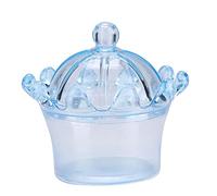 RIZGHWOY 12Pcs Transparent Crown Candy Box for Party Packaging, Love Friendship Affection Sweetness with Candy, Chocolate, Wedding Bridal Shower (Blue)