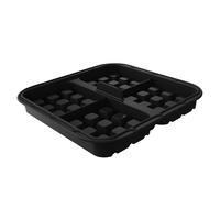RIZGHWOY 2 Cavities Silicone Waffle Mould,Silicone Waffle Mold Maker Dishwasher Safe Foldable for Oilless Fryer (Black)
