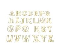 RIZGHWOY 26 Pcs Alphabet Paper, A to Z Letter Paperclips with Shiny Metallic Finish for Home School Office, Bookmarks Photo Memo Clips