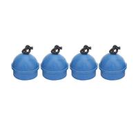 RIZGHWOY 4pcs Cue Chalk Holders with Cord Cue Chalk Holder Pocket Rubber Billiard Chalk in Place Hang Easily Lubricate Cue Tip (Blue)
