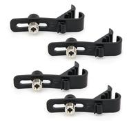 RIZGHWOY 4Pcs Drum Microphone Clamp Shockproof Holder for Drumming Metal ABS Black Supplies