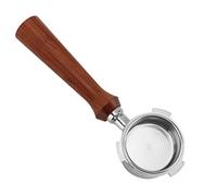 RIZGHWOY 51mm Bottomless Portafilter 51mm Coffee Portafilter 3 Ears Portafilter for DEDICA ARTE EC0680 EC0685 with Stainless Steel Basket Wood Handle (#13)