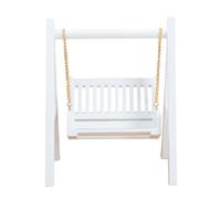RIZGHWOY 6.3in 1:12 Wooden Miniature Swing, White