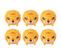 RIZGHWOY 6Pcs Animal Speed Puzzle, Adorable Early Education 3x3 Speed Puzzle Game for Kids, Quality ABS, Enhance Family Bonding