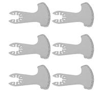 RIZGHWOY 6Pcs Oscillating Tool Blades in Sickle Shape Durable Carbide for Shaping Tile and Cement