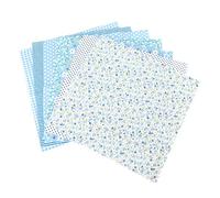 RIZGHWOY 7 Set Floral Pattern Cotton Craft Cloth Elegant Color and Flower Pattern DIY Sewing, 7pcs for Sewing Craft Cloth DIY Wallet Cushion Cover (25 * 25cm)