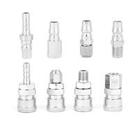 RIZGHWOY 8 Pcs Pneumatic Quick Fitting Socket Connector Set, Efficient Air Hose Connectors for Pneumatic Devices, Long-Lasting Metal Design, Easy to Use