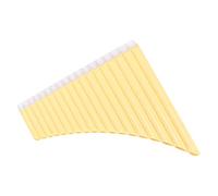 RIZGHWOY ABS Pan Flute, Adjustable C Tune, Easy to Learn for Beginners and Teaching Staff, Comes with Tote Bag and User Guide, 16 Pipes (Yellow)