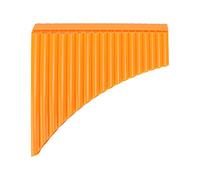 RIZGHWOY ABS Pan Flute, Adjustable C Tune, Easy to Learn for Beginners and Teaching Staff, Comes with Tote Bag and User Guide, 16 Pipes (Orange)