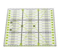 RIZGHWOY Acrylic Rule of Double -colored Quilters with Precision Grid Lines of Fabric Cutting Tool for Shortpoint Seam, 15 X 15 Cm, for Domestic Use