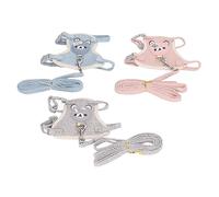 RIZGHWOY Adorable Pattern Bunny Harness, Leash, Breathable Vest, Soft Mesh, Suitable for Small Pets Walking Outdoor, 3 Pack (Small)