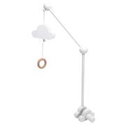 RIZGHWOY Baby Crib Mobile Arm, Rotating Baby Mobile Hanger Beech Wooden Stand Arm with Music Box Non Slip for Nursery Decor Shower