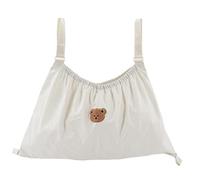 RIZGHWOY Baby Stroller Storage Organizer with Large Main Compartment, Nylon Material - Easy Access for Parents On-The-Go (Beige)