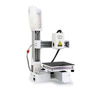 RIZGHWOY Beginner 3D Printer, Compact 4x4x4in Printing Size with Easy Load Unload System, All Metal Nozzle for PLA TPU Filament, 100x100x100mm Build Volume (White)