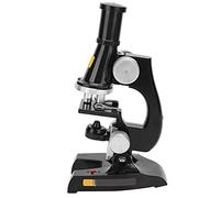 RIZGHWOY Biological Microscope for Home School Laboratory, 100X/200X/450X Magnification, LED Observation Head, Educational Tool for Children Over 8 Years Old ((black))