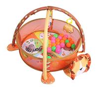 RIZGHWOY Children's Gymnastics Play Mat with Balls As a Trailer, Toy Set to Improve Hearing Development and Neck Movement, Suitable for Girls and Boys, Cloth Material, 95 X 70 X 50 Cm (Type A)