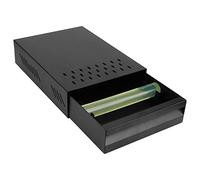 RIZGHWOY Coffee Knock Box, Drawer Style Stainless Steel Coffee Container with 4 Anti Skid Foot Mats 2.5L Capacity for Bar Counter (Black Box)