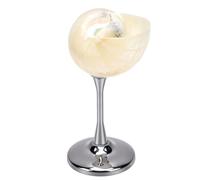 RIZGHWOY Conch Shell Wine Cup,Seashell Goblet Conch Champagne Cup for Cold Beverages At Birthday Wedding Anniversary Party (Type 2)