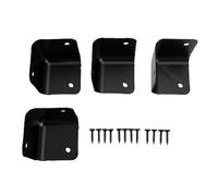 RIZGHWOY Corner Protector, 4 Pack Stackable Metal Edge Guard Stage Audio Cabinet Anti Collision Corner Cover (3 Claw Iron with Screws)