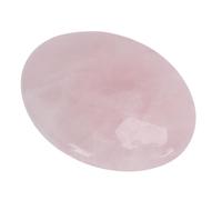 RIZGHWOY Crystal Palm Stone, 7.5cm Polished Oval Comfortable Touch Meditation Yoga Stone with Smooth Finish, for Mind Concentration and Room Decor (Pink)