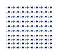 RIZGHWOY Crystal Rivets, 100 Sets 12mm Rhinestone with Iron Screw, Rapid for Clothing Leather DIY (Blue)