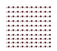 RIZGHWOY Crystal Rivets, 100 Sets 12mm Rhinestone with Iron Screw, Rapid for Clothing Leather DIY (Bright Red)
