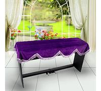 RIZGHWOY Decorated Piano Anti Dust Cover Soft Pleuche for Electronic Keyboards in Burgundy or Violet Colors (88key)