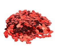 RIZGHWOY Decoration Supplies of the Heart -shaped Confetti Sequence for the Wedding Valentine Party, 3000 Scattered Parts for Festivals, 100 G of PVC Material (Red)