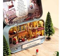 RIZGHWOY DIY Wooden Dollhouse, Miniature Toy with LED Light for Crafts, for Family Time for Kids Over 14 Years Old (#3)