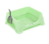 RIZGHWOY Dog Potty Tray, Spacious Stainless Steel Grid Dog Training Toilet for Small Medium Dogs, with Sturdy Plastic Material and Wall Mountable Design (Light Green)