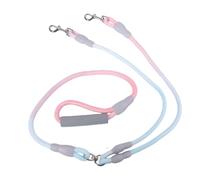 RIZGHWOY Double Dog Leash, Walk 2 Pets Simultaneously with Comfortable Padded Handle and Durable Nylon Material, for Multi Pet Households and Daily Outings (1.2cm*0.8M+1.0cm*0.6M)