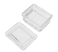 RIZGHWOY Durable Glass Staining Jar with Wide Base and Stainless Steel Staining Rack for Slide for Cell Research Laboratory Use (10 Slides Capacity Jar)