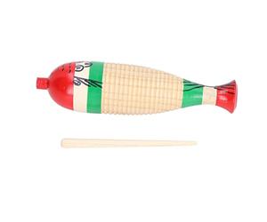 RIZGHWOY Durable Wooden Guiro Percussion Instrument, Shaped Early Education Tool for Children, Improves the Relationship Between Children and
