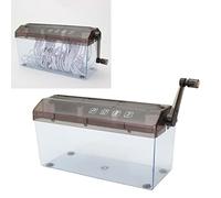 RIZGHWOY Efficient Manual Paper Shredder Transparent Plastic for Office and Home Use 1 Unit (Black)