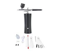 RIZGHWOY Electric Airbrush Kit 30PSI Cordless Makeup Airbrush USB Charging Set for Nail Art Tattoo Model Colouring with Lithium Battery (Black)