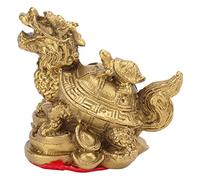 RIZGHWOY Feng Shui Decoration, Brass Dragon Tortoise, Courage and Longevity Gifts for Home and Office