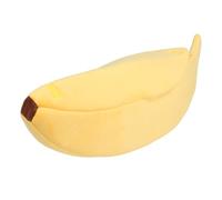 RIZGHWOY Fun Banana Pet Bed, Semi-Enclosed Design, Versatile Use, for Kittens and Puppies, Crystal Velvet + Pearl Cotton (XL)